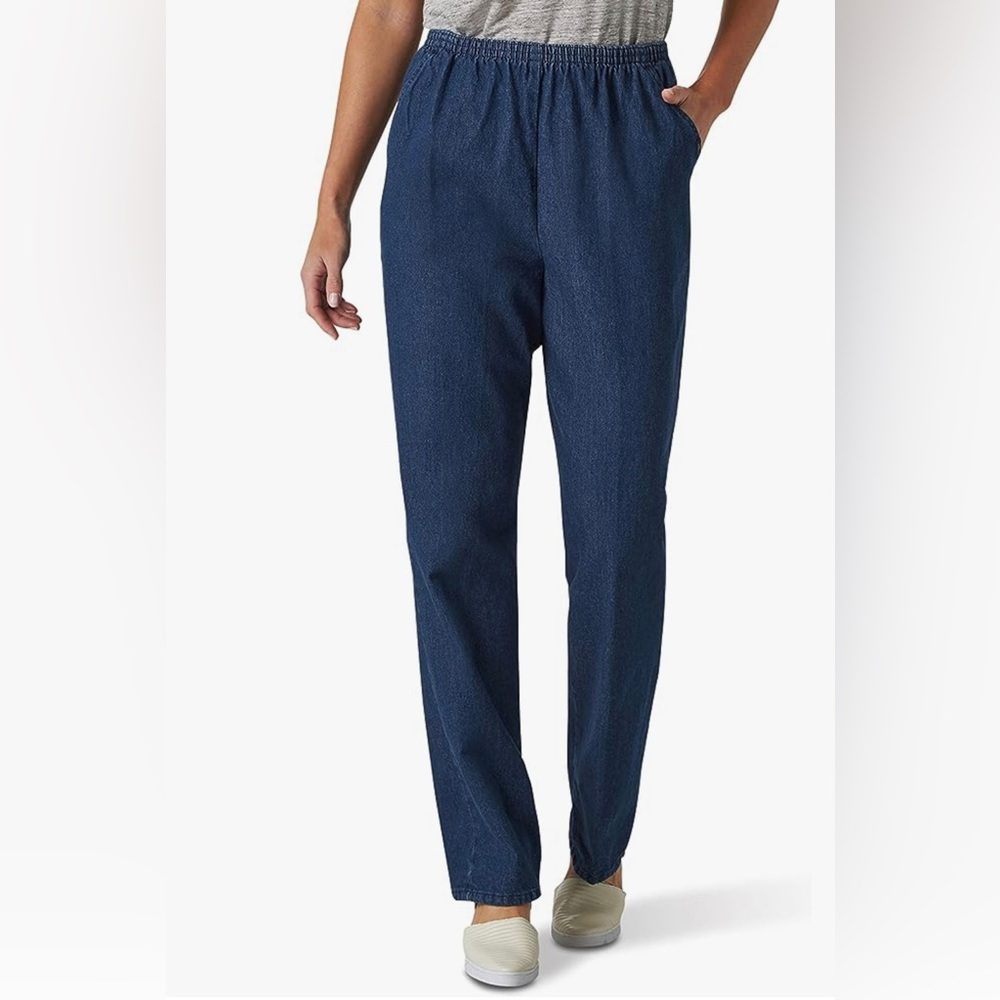 NWT Chic Classic Collection Women's Cotton Pull-on Pant with Elastic Waist